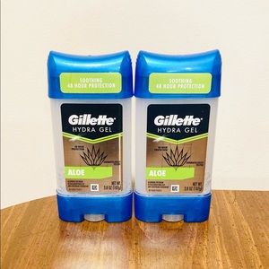 2x Gillette Men's Hydra Gel Aloe Antiperspirant Deodorant 3.8 oz - New